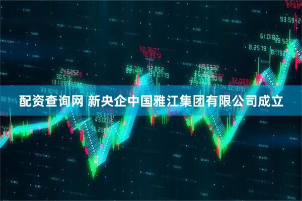 配资查询网 新央企中国雅江集团有限公司成立