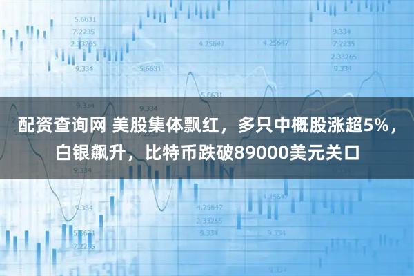 配资查询网 美股集体飘红，多只中概股涨超5%，白银飙升，比特币跌破89000美元关口