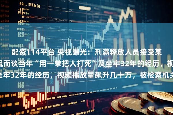 配资114平台 央视曝光：刑满释放人员接受某短视频博主采访，侃侃而谈当年“用一拳把人打死”及坐牢32年的经历，视频播放量飙升几十万，被检察机关处罚